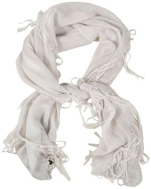Giorgio Armani Fringed Edge Scarf - White