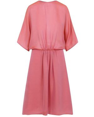 Giorgio Armani Silk Midi Dress - Pink