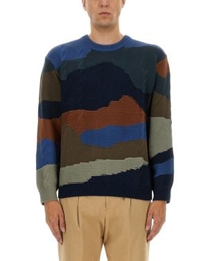 Paul Smith Mountains Intarsia Jumper - Blue