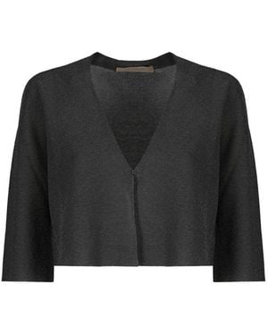 D.exterior V-Neck Knit Cardigan - Black