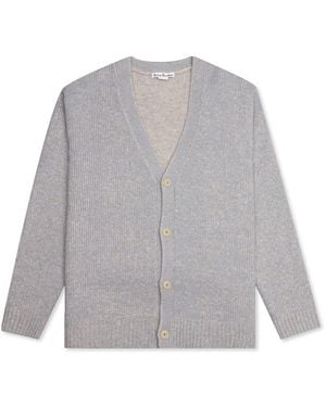 Acne Studios V-Neck Buttoned Knitted Cardigan - Grey