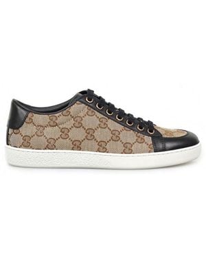 Gucci Gg Monogram Brooklyn Low-Top Sneakers - Brown