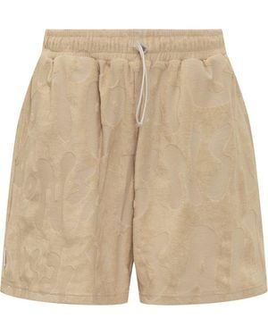 Bonsai Embossed Casual Shorts - Natural