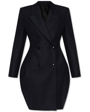 Alaïa Double-Breasted Coat - Blue
