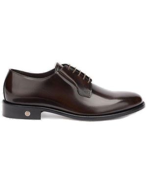 Roberto Cavalli Shiny Effect Lace-Up Shoes - Brown