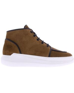 Giuseppe Zanotti Round Toe Lace-Up Trainers - Brown