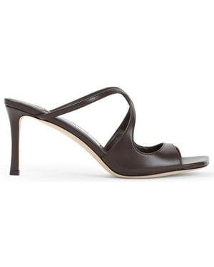Jimmy Choo Anise 75 Square Toe Mules - Brown