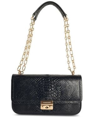 MICHAEL Michael Kors Tribeca Large Embossed Shoulder Bag - Black