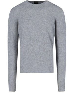 Drumohr Crew Neck Knit Sweater - Blue