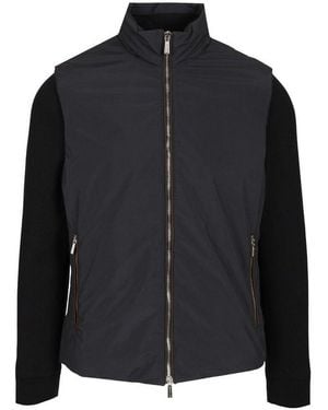 Moorer Evan H Stp Panelled Jacket - Black