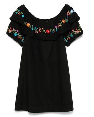 RIXO London Cotton Mini Dress - Black