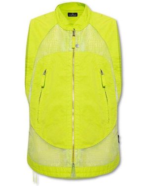 Stone Island Shadow Project 'shadow Project' Collection Vest - Yellow