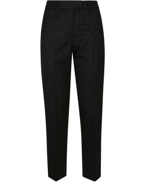 True Royal Pinstripe Dress Trousers - Black