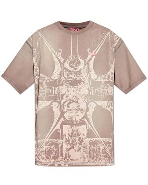 DIESEL T-Boxt-T13 Medieval Print T-Shirt - Pink