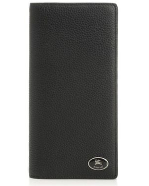 Burberry Ekd Patch Checked Bi-Fold Wallet - Black