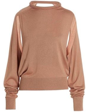 Ramael Cut Out Detail Knit Jumper - Brown