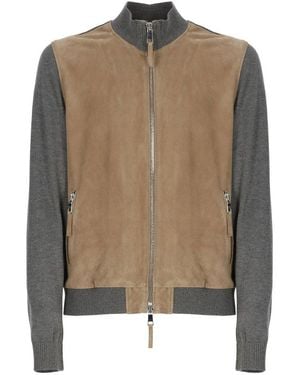 The Jackie Leathers Derk Bomber Jacket - Brown