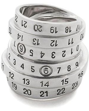MM6 by Maison Martin Margiela Logo Ring - Grey