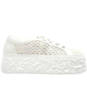 Agl Attilio Giusti Leombruni Textured Platform Trainers - White