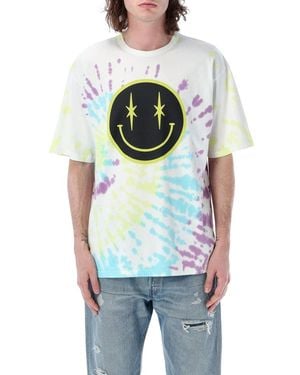 Phipps Tie-Dyed Smiley Face Printed T-Shirt - Grey