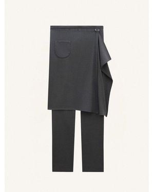 Courreges Draped Overlay Trousers - Grey