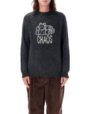 Pop Trading Co. Chaos Knit Sweater - Grey