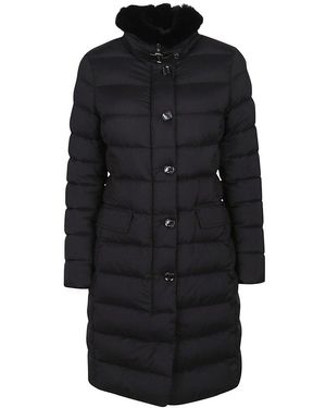 Moorer Padded Longline Coat - Black