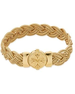 Emanuele Bicocchi Large Diamond-Cut Flat Braided Bracelet - Metallic