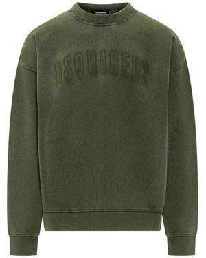 DSquared² Logo Printed Crewneck Sweatshirt - Green