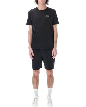EA7 Dynamic Athlete T-Shirt And Shorts Set - Black