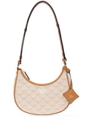 MCM Lauretos Printed Shoulder Bag - Natural