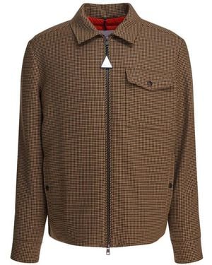 Moncler Escaut Down Shirt Jacket - Brown