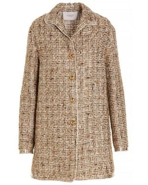 コート GIAMBATTISTA VALLI CHECKED BOUCLE COAT Giambattista Valli Checked Bouclé Coat for Women