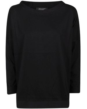 Aragona Relaxed Fit Long Sleeve Top - Black