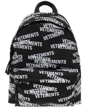 Vetements Backpack With Logo - Black