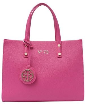 V73 Logo Plaque Top Handle Bag - Pink