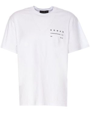 Hogan Crew-Neck T-Shirt With Lettering - White