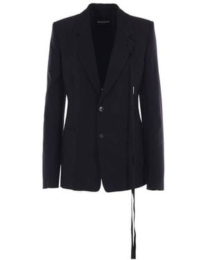 Ann Demeulemeester Single Breasted Jacket - Blue