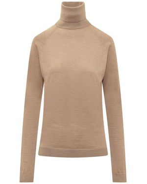 ARMARIUM Turtleneck Knit Top - Natural