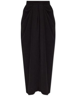 Max Mara Ridente Pleat Detailed Maxi Skirt - Black