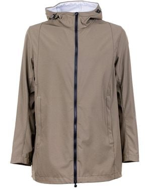 Colmar Hooded Zip-Up Coat - Brown
