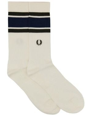 Fred Perry Striped Crew Socks - Black