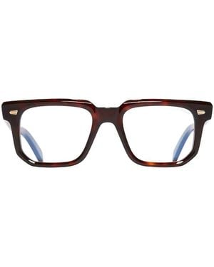 Cutler and Gross Square Frame Glasses - Brown