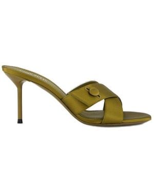 Paris Texas Lidia Heeled Mules - Green
