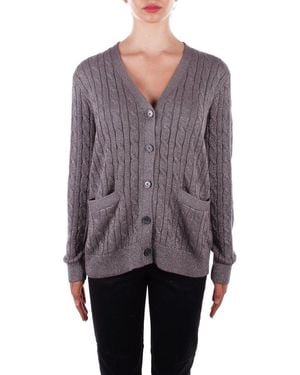 Ralph Lauren V-Neck Knitted Cardigan - Purple