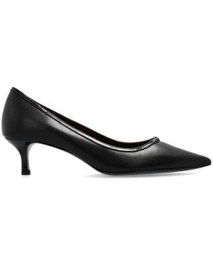 Tory Burch Elegant Double T Buckle Court Shoes - Black