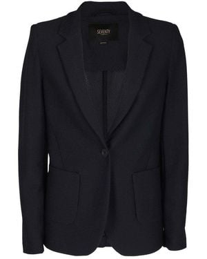 Seventy Single Breasted Tailored Blazer - Black
