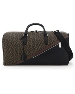 Fendi Ff Motif Travel Tote Bag - Black