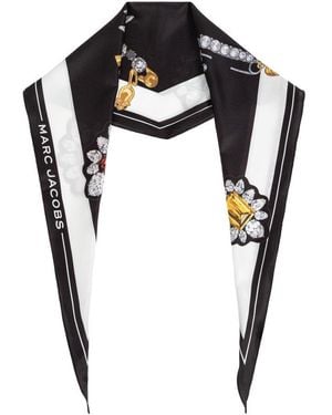 Marc Jacobs Patterned Scarf - Black