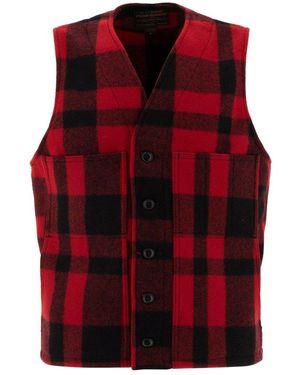 Filson Plaid Vest Jacket - Red